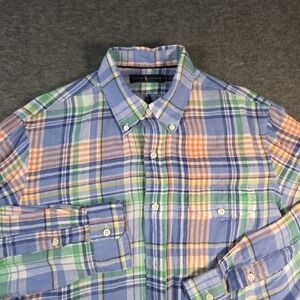 Polo Ralph Lauren Shirt Mens Size M Plaid Button Up Long Sleeve Multicolor